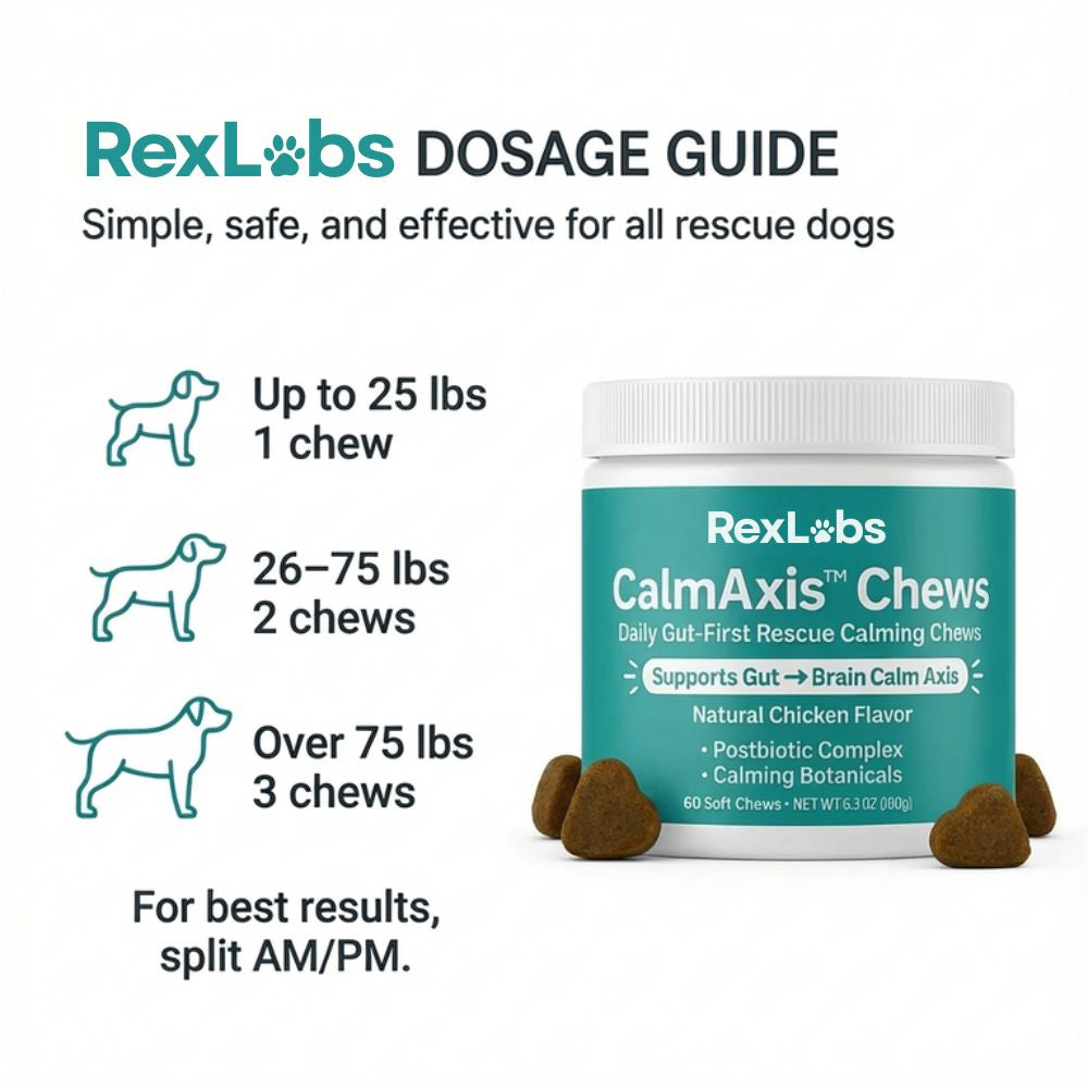 RexLabs CalmAxis Postbiotic Dog Chews